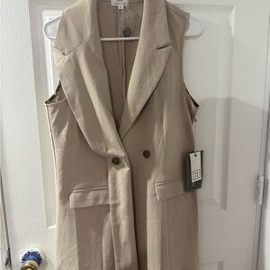 Have Tan Vest with Button Accents